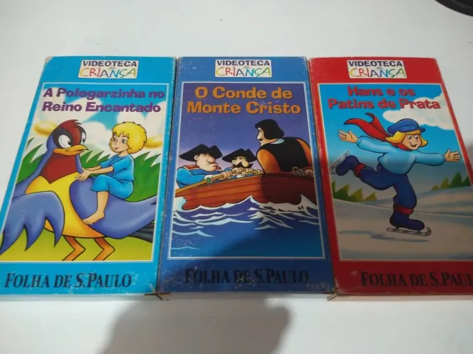 VHS infantil lote com três