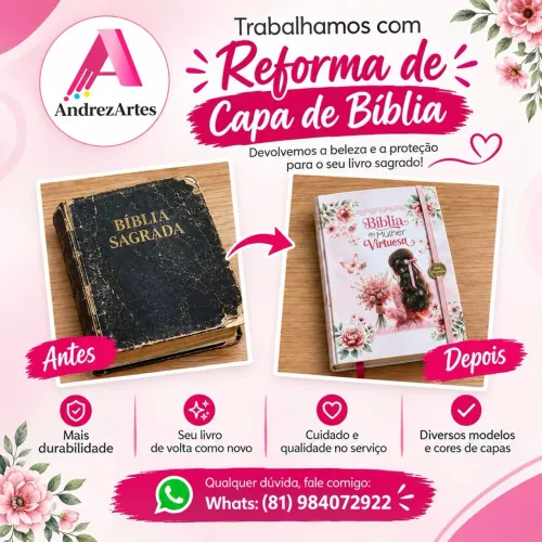 Restauração de capa de Bíblia