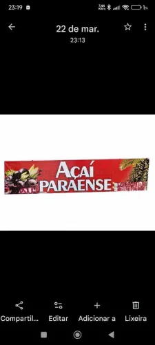Vendo uma placa de açaí preço R$60,00