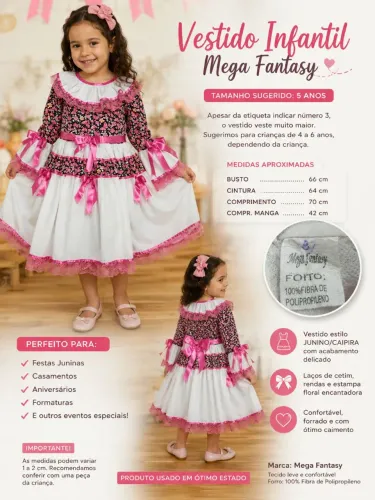 Lindo Vestido Festa Infantil 