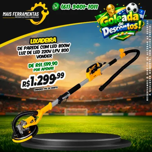 Lixadeira de parede com LED 800W Com luz de LED 220V LPV 800 VONDER