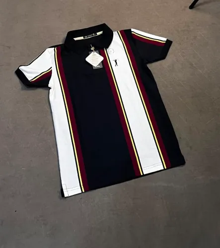 Camisas gola polo de algodão da aleatória