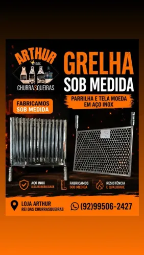 Fazemos grelhas sob medida, modelo tela moeda e parrilha em aço inox 