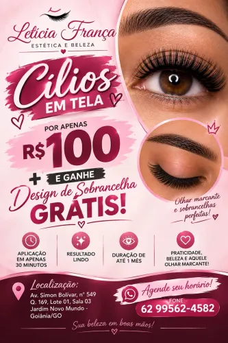 Cílios em tela