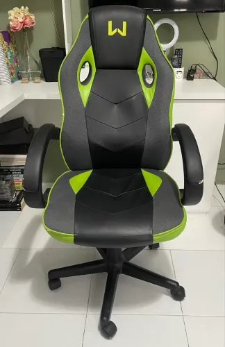 Cadeira Gamer Warrior Tongea Preta / Verde profissional