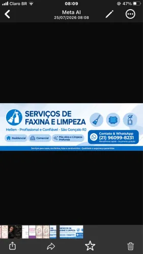 Faxina e limpeza