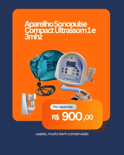 Aparelho Sonopulse Compact Ultrassom 1 e 3mhz - Parcelo no cartão de crédito