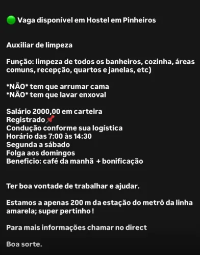 Auxiliar de Limpeza