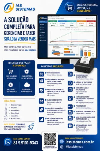 Sistema de Gestão para o comercio varejista.