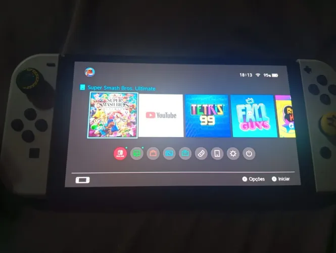 Nintendo switch OLED - COM GRIPS - COM CAIXA