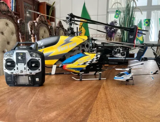 Kit Align T-rex 600 + T-rex 450 Originais C/ Rádio E V911