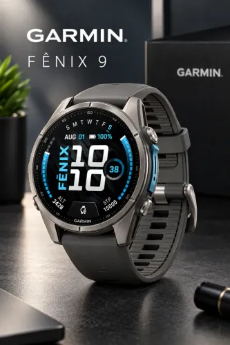 Fenix 9 Amoled Sapphire 47mm - Titanium/Pebble Gray, Lacrado.