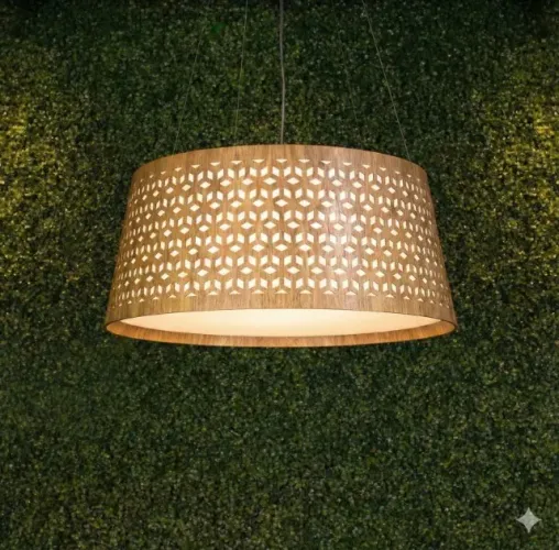 Lustre Pendente Cônico Freijó  (80cm)