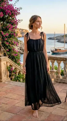 Vestido Com Alça De Amarração - Egoiste