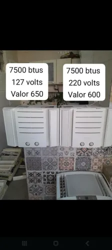 Ar-condicionado 7.500 btus 127 e 220 volts Higienizado e com garantia