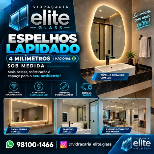 Espelho com ou sem led ( vidraçaria)