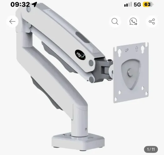 Suporte Articulado ELG F80W Branco para Monitor 17? a 35