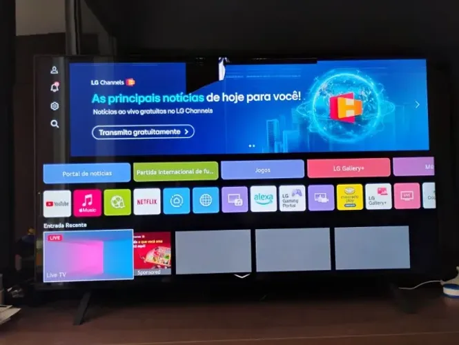 Com defeito. Tv LG 55 polegadas