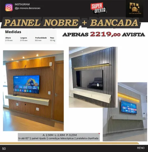 PAINEL NOBRE E BANCADA MDF