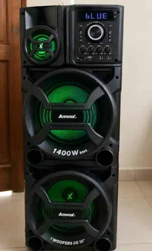 Caixa de som AMVOX ACA 1402 Titan black. Poucas vezes usada, Praticamente 0. 1400w