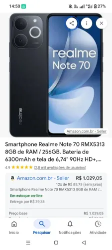 Celular Realmente Note70