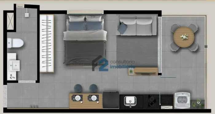 Studio com 1 dormitório à venda, 30 m² por R$ 399.900,00 - Jardim - Santo André/SP