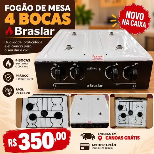 Fogão de mesa 4 bocas