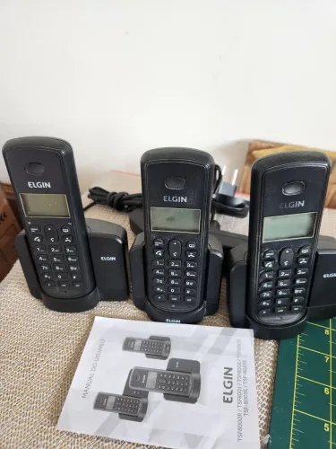 Telefone sem fio Elgin + 2 ramais