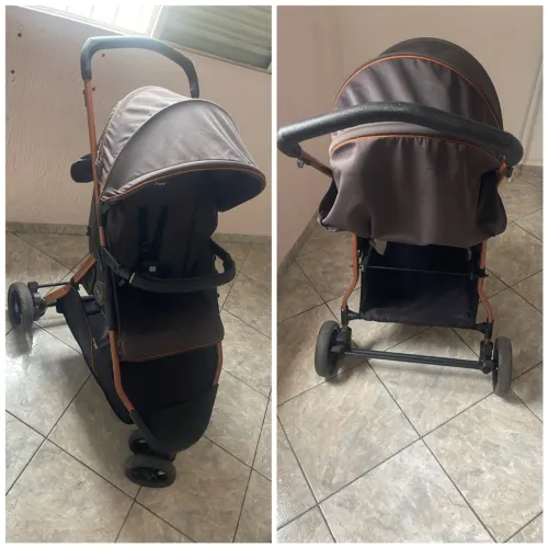 Carrinho de Bebê - Burigotto - Modelo CR3 Gray Cobre