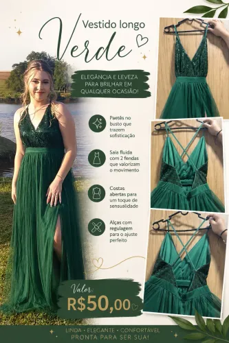 Vestido Verde Festa