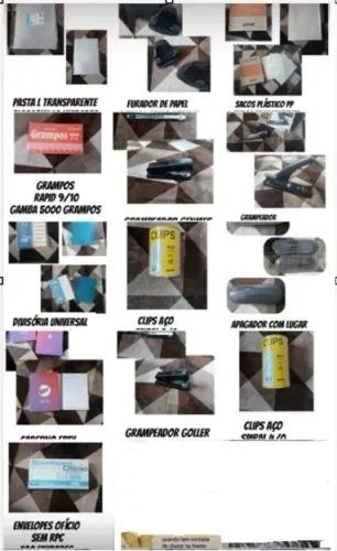 LOTE/KIT COMPLETO DE MATERIAIS DE ESCRITÓRIO E PAPELARIA (OPORTUNIDADE)