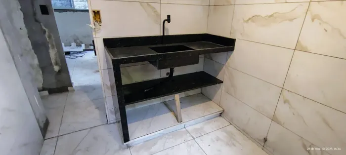 Bancada de cozinha no preto são grabiel