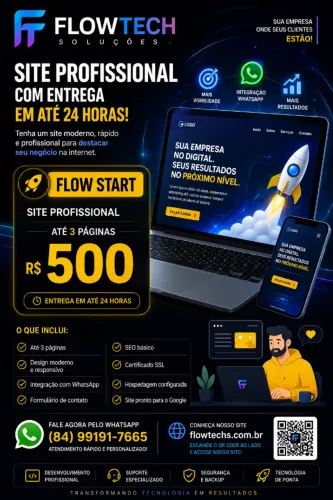 CRIAÇÃO DE SITES E SISTEMAS SITE PROFISSIONAL EM ATÉ 24 HORAS