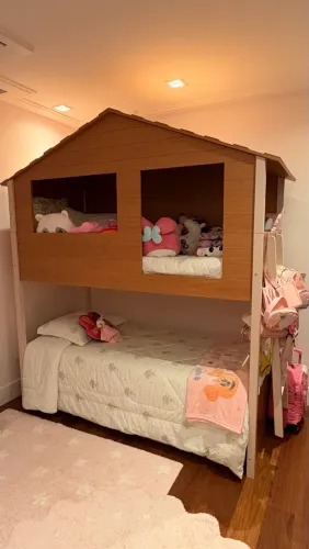 Cama Infantil Beliche - formato de casa