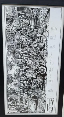 Gravura Antiga de Personagem do Cinema e Musica