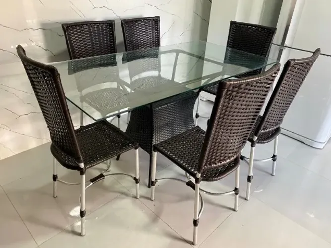 CONJUNTO DE JANTAR AMERICA COM 6 CADEIRAS