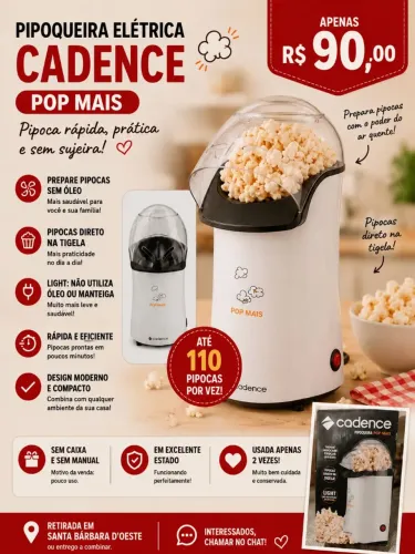 Vende-se Pipoqueira Cadence