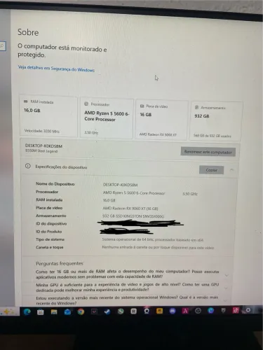 Vendo PC GAMER recentemente montado