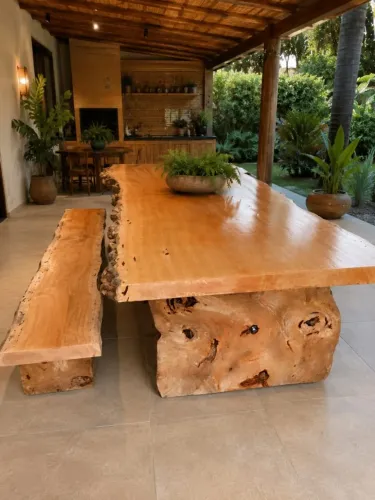 MESA RÚSTICA TAMPO UNICO 