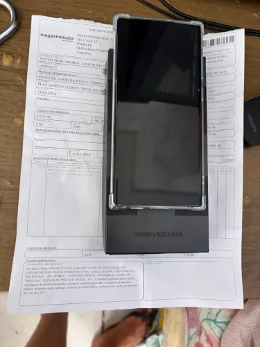 S22 ultra 256 gb novo todo original completo único dono