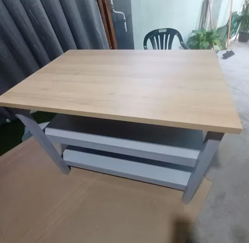 Bancada gourmet Ilha Cozinha DItália 2 prateleiras