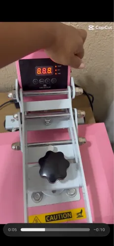 : Prensa Térmica Plana 23x30 Mecolour Rosa - Excelente Estado)