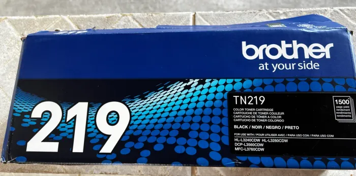 Toner Brother TN219BK Preto- Original/Novo