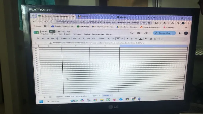 Vendo tela monitor LG de 19 polegadas