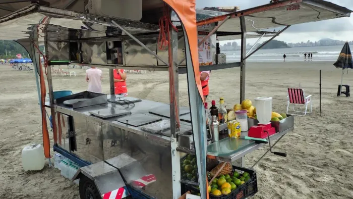 Kit completo carrinho de praia + veículo + acessórios para trabalho