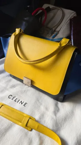 VENDO BOLSA CELINE  COURO - PRETA AZUL AMARELA