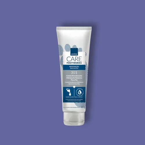 Creme hidratante para os pés.
