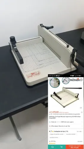 Guilhotina seme industrial tamanho A3