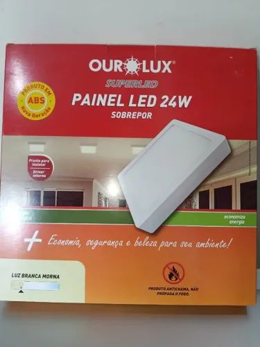 Painel led 24w sobrepor Ourolux 2.700k