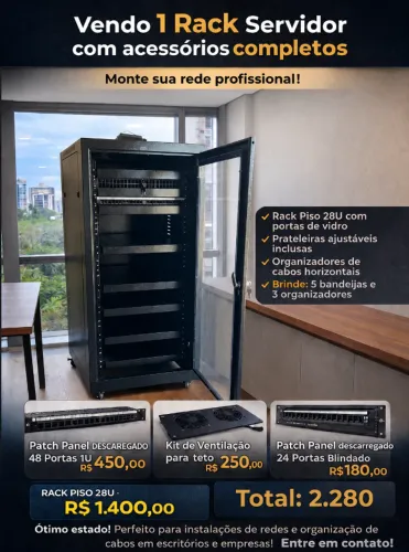 RACK PISO FECHADO 28U